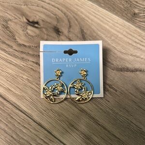 Draper James Gold Floral Earrings